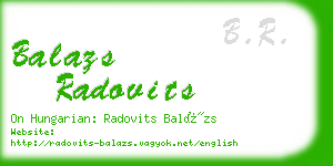 balazs radovits business card